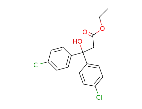 Molecular Structure of 408537-45-1 (ethyl 3,3-bis(4-chlorophenyl)-3-hydroxypropanoate)
