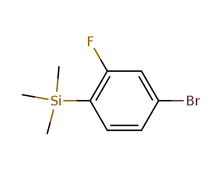 Molecular Structure of 574755-24-1 (Silane, (4-bromo-2-fluorophenyl)trimethyl-)