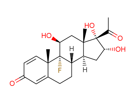 Pregna-1,4-diene-3,20-dione, 9-fluoro-11.beta., 16.alpha.,17-trihydroxy- cas  595-52-8