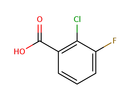 Molecular Structure of 102940-86-3 (2-CHLORO-3-FLUOROBENZOIC ACID)