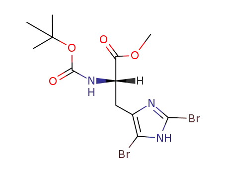 (S)-methyl 2-(tert-butoxycarbonylamino)-3-(2,5-dibromo-1H-imidazol-4-yl)propanoate