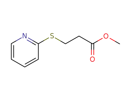 Molecular Structure of 90610-14-3 (Propanoic acid, 3-(2-pyridinylthio)-, methyl ester (9CI))
