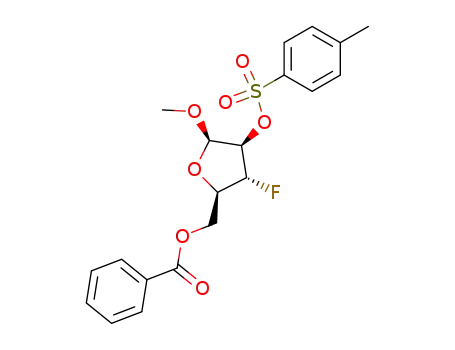 methyl 5-O-benzoyl-2-O-tosyl-3-fluoro-3-deoxy-β-D-arabinofuranoside