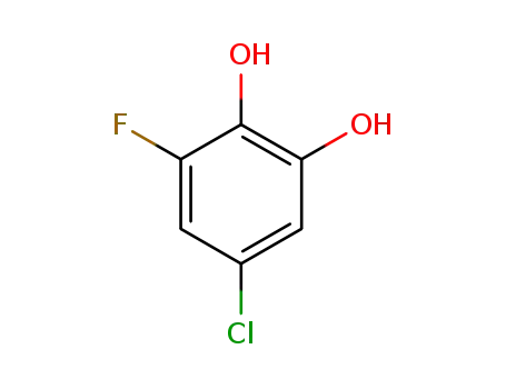 Molecular Structure of 645405-05-6 (1,2-Benzenediol,  5-chloro-3-fluoro-)