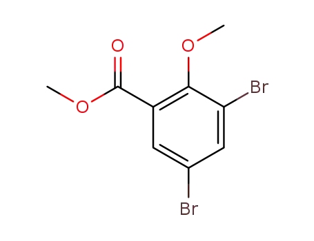Molecular Structure of 15790-59-7 (METHYL 3,5-DIBROMO-2-METHOXYBENZOATE)