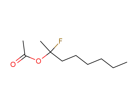 Molecular Structure of 61350-05-8 (2-Octanol, 2-fluoro-, acetate)
