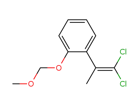Molecular Structure of 167558-59-0 (1,1-Dichloro-2-<o-(methoxymethoxy)phenyl>propene)