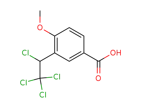 Molecular Structure of 408523-72-8 (4-methoxy-3-(1,2,2,2-tetrachloro-ethyl)-benzoic acid)