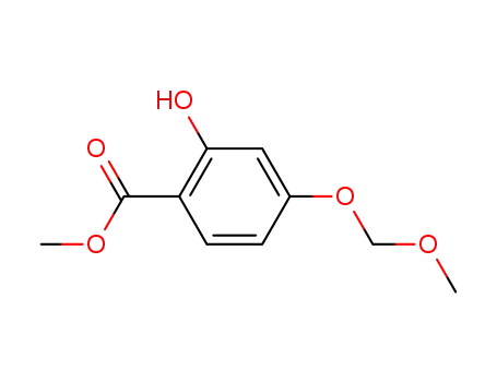 Molecular Structure of 130483-44-2 (methyl 2-hydroxy-4-methoxymethyloxybenzoate)