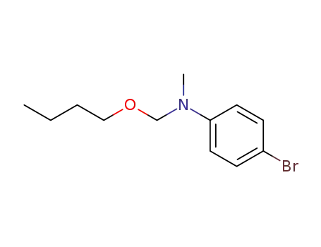 Molecular Structure of 130717-77-0 (4-Bromo-N-(n-butoxymethyl)-N-methylbenzeneamine)