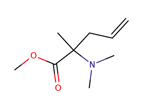Molecular Structure of 80070-19-5 (2-Dimethylamino-2-methyl-pent-4-enoic acid methyl ester)