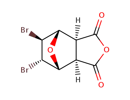 Molecular Structure of 51371-59-6 (5,6-Dibromo-7-oxabicyclo[2.2.1]heptane-2,3-dicarboxylic anhydride)