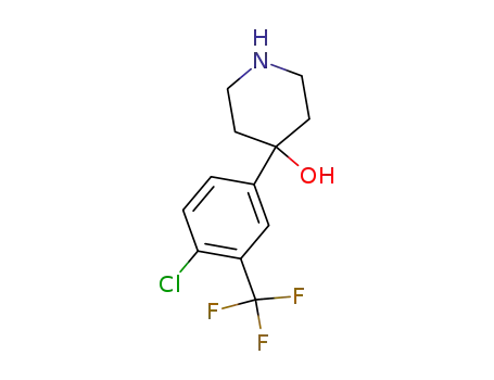 Molecular Structure of 21928-50-7 (4-[4-Chloro-3-(trifluoromethyl)phenyl]-4-piperidinol)