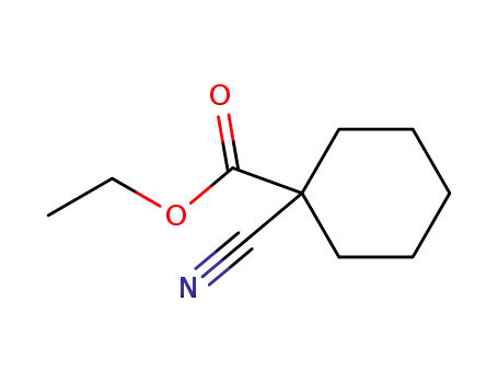 Molecular Structure of 1130-21-8 (Cyclohexanecarboxylic acid, 1-cyano-, ethyl ester)
