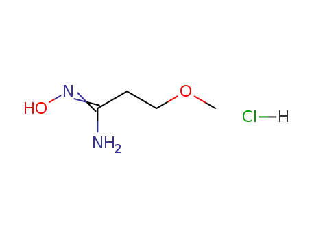 Molecular Structure of 67015-15-0 (N'-Hydroxy-3-methoxypropanimidamide hydrochloride)