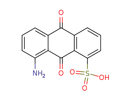 Molecular Structure of 21552-84-1 (8-amino-9,10-dihydro-9,10-dioxoanthracenesulphonic acid)