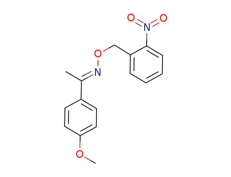 Molecular Structure of 1034926-69-6 ((E)-4-methoxyacetophenone oxime O-2-nitrobenzyl ether)