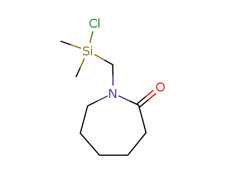 Molecular Structure of 76128-63-7 (2H-Azepin-2-one, 1-[(chlorodimethylsilyl)methyl]hexahydro-)