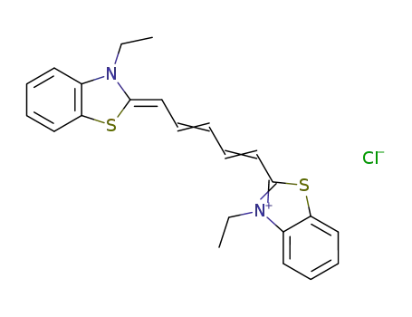 Molecular Structure of 54646-38-7 (1-ETHYL-2-(5-(1-ETHYL-1,3-BENZTHIAZOLIN-2-YLIDEN)-PENTA-1,3- DIEN-1-YL)-1,3-BENZTHIAZOLIUM-CHLORIDE)
