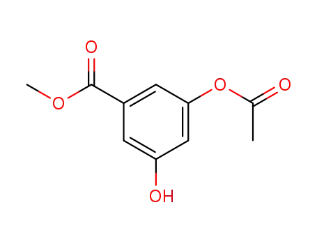 Molecular Structure of 114223-14-2 (Benzoic acid, 3-(acetyloxy)-5-hydroxy-, methyl ester)