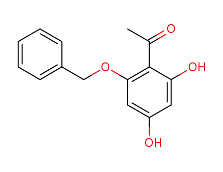 Molecular Structure of 39548-86-2 (1‐(2‐(benzyloxy)‐4,6‐dihydroxyphenyl)ethan‐1‐one)