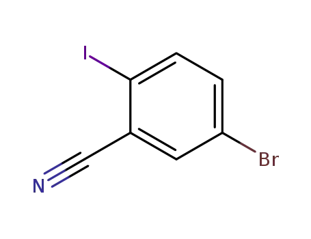 Molecular Structure of 121554-10-7 (5-Bromo-2-iodobenzonitrile)