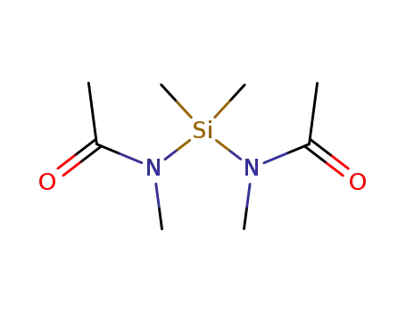 Molecular Structure of 21654-66-0 (N,N'-(dimethylsilylene)bis[N-methylacetamide])