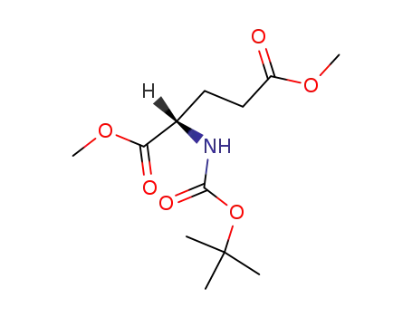 Molecular Structure of 59279-60-6 (L-Glutamic acid,N-[(1,1-dimethylethoxy)carbonyl]-, 1,5-dimethyl ester)