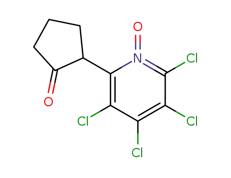Molecular Structure of 71602-52-3 (2-(tetrachloro-N-oxido-2-pyridyl)cyclopentanone)