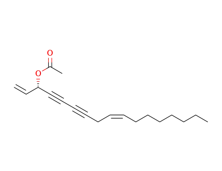 Molecular Structure of 1262023-37-9 ((-)-3-acetoxyheptadeca-1,9Z-diene-4,6-diyne)
