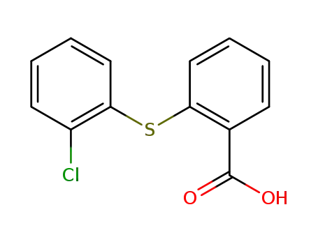 Molecular Structure of 13420-53-6 (Benzoic acid, 2-[(2-chlorophenyl)thio]-)