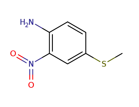 Molecular Structure of 23153-09-5 (4-(Methylsulfanyl)-2-nitroaniline)