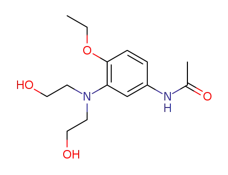 Molecular Structure of 21615-29-2 (N-[3-[bis(2-hydroxyethyl)amino]-4-ethoxyphenyl]acetamide)