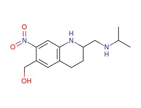 6-Quinolinemethanol,1,2,3,4-tetrahydro-2-[[(1-methylethyl)amino]methyl]-7-nitro-  CAS NO.21738-42-1