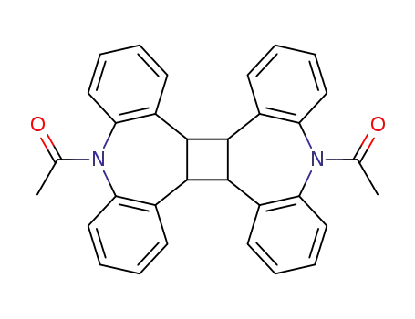 Molecular Structure of 41217-00-9 (9,18-diacetyl-4b,4c,9,13b,13c,18-hexahydro-tetrabenzo[<i>b</i>,<i>f</i>,<i>b'</i>,<i>f'</i>]cyclobuta[1,2-<i>d</i>;3,4-<i>d'</i>]bisazepine)