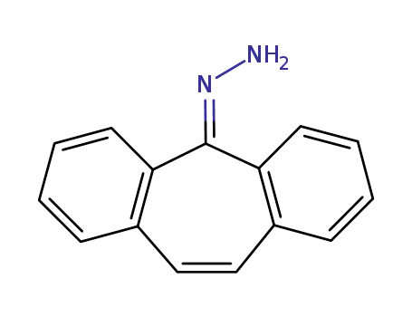Molecular Structure of 61047-37-8 (5H-dibenzo<a,d>cyclohepten-5-one hydrazone)