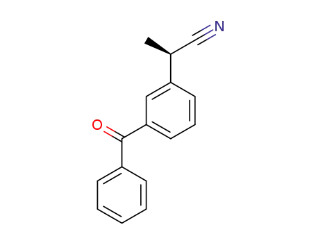 Molecular Structure of 161527-65-7 ((2R)-[3-(phenylcarbonyl)phenyl]propanenitrile)