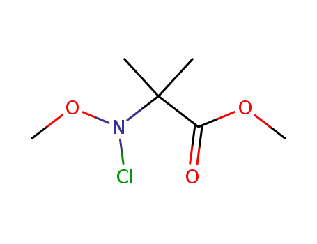 Molecular Structure of 76170-90-6 (methyl ester of α-(N-chloro-N-methoxyamino)isobutyric acid)