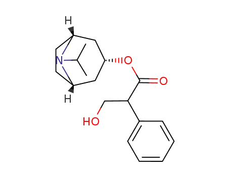 Molecular Structure of 22235-81-0 (endo-(±)-8-aza-8-isopropylbicyclo[3.2.1]oct-3-yl (hydroxymethyl)phenylacetate)