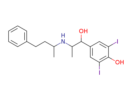 Benzenemethanol,4-hydroxy-3,5-diiodo-a-[1-[(1-methyl-3-phenylpropyl)amino]ethyl]-
