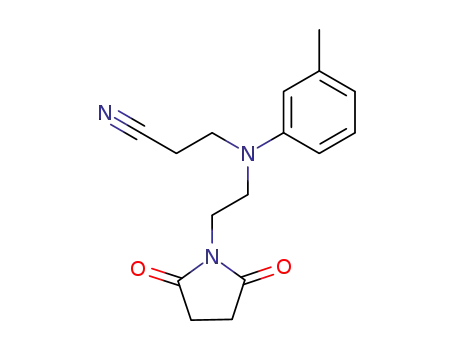 Molecular Structure of 2223-89-4 (3-[[2-(2,5-dioxopyrrolidin-1-yl)ethyl](3-methylphenyl)amino]propiononitrile)