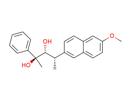 Molecular Structure of 301663-72-9 ((2S,3R,4S)-2,3-Dihydroxy-4-(6-methoxynaphthalen-2-yl)-2-phenylpentane)