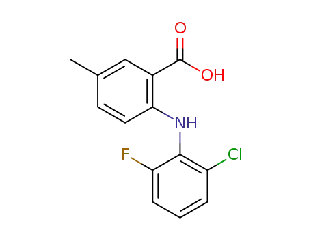Molecular Structure of 619296-47-8 (2-[(2-chloro-6-fluorophenyl)amino]-5-methyl-benzoic acid)