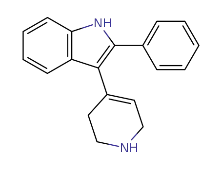 Molecular Structure of 221109-25-7 (2-phenyl-3-(1,2,3,6-tetrahydropyridin-4-yl)-1H-indole)