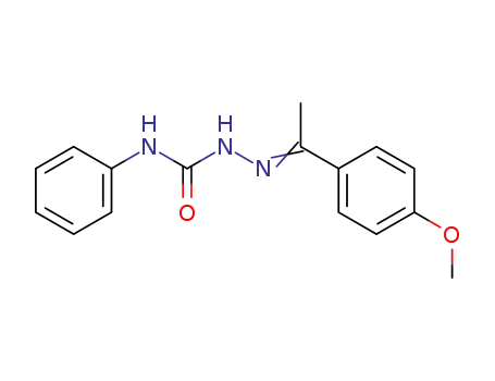 Molecular Structure of 22454-68-8 (2-(1-(4-methoxyphenyl)ethylidene)-N-phenylhydrazine-1-carboxamide)
