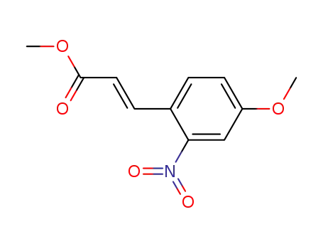Molecular Structure of 103986-96-5 (methyl (E)-3-(4′-methoxy-2′-nitrophenyl)acrylate)