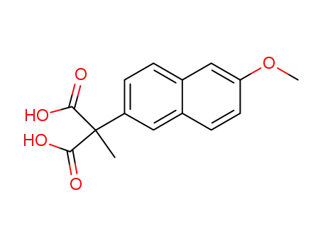Molecular Structure of 126899-42-1 (2-(6-Methoxy-naphthalen-2-yl)-2-methyl-malonic acid)