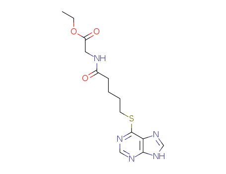 Glycine,N-[1-oxo-5-(1H-purin-6-ylthio)pentyl]-, ethyl ester (9CI)