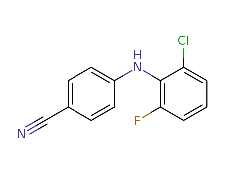 Molecular Structure of 817621-48-0 (4-(2-chloro-6-fluorophenylamino)benzonitrile)