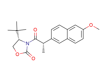 Molecular Structure of 197143-65-0 ((S)-4-tert-Butyl-3-[(S)-2-(6-methoxy-naphthalen-2-yl)-propionyl]-oxazolidin-2-one)